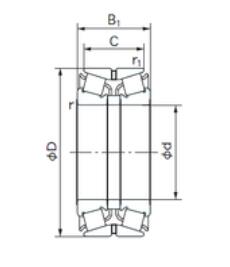 NACHI 45KBE22 Double row taper roller bearing 45×85×43.5mm